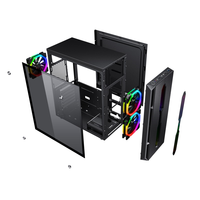 Boîtier de jeu SAMA K15, nouveau style de jeu, avec logo LED ARGB sur le devant, haute qualité, bel aspect, boîtier de jeu de bureau