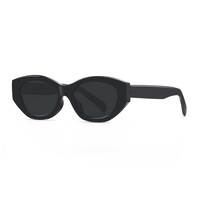 Lunettes de soleil polarisées rétro œil de chat à monture intégrale pour femmes, style designer haut de gamme et protection UV400