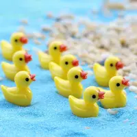 Mini cute little yellow duck Resin Crafts For Home plants Decoration Miniature Dollhouse Fairy Garden Ornaments DH98