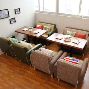 Juego de Mesa <span class=keywords><strong>y</strong></span> Sillas <span class=keywords><strong>para</strong></span> Cafetería, Restaurante Occidental, Tienda de Té con Leche Retro, Bistro, Bar Tranquilo, Restaurante Musical, Sofá <span class=keywords><strong>para</strong></span> Cabinas - Product Image 2