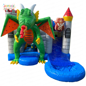 Château gonflable Dragon cracheur de feu, combo structure de jeu gonflable pour jardin, aire de jeux gonflable pour enfants - Product Image 3