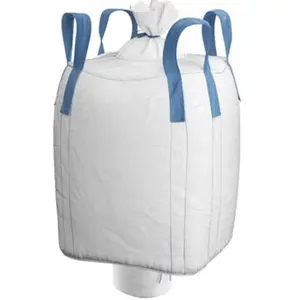 FIBC袋定制500公斤-2000公斤聚丙烯编织十字角环挡板建筑沙超级袋防紫外线散装袋