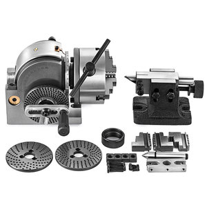 Cabezal divisorio de eje trasero, placa divisoria, molino <span class=keywords><strong>CNC</strong></span>, mandril de 3 mordazas, kit de 5 con otras piezas para fresadora - Product Image 4