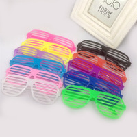 Lunettes Shutter Shades aux couleurs néon, nouveauté années 80 et 90, lunettes de fête amusantes, accessoires pour tenues de festival, cadeau d'anniversaire