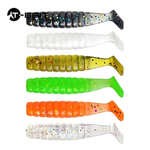 Nuova esca da pesca per Wobbler da 4Cm/1.1G carpa <span class=keywords><strong>spigola</strong></span> 6 colori T coda morbida <span class=keywords><strong>esche</strong></span> da pesca in <span class=keywords><strong>Silicone</strong></span> artificiale - Product Image 1
