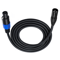 Pro DJ PA Gig Stage Microphone 3 Broches Twist Lock Speakon XLR Haut-Parleur Câble PVC Veste Tresse Blindage Mâle-Femelle XLR