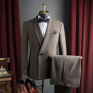 Trajes de Blazer de 3 Piezas para <span class=keywords><strong>Hombre</strong></span>, Corte Entallado, Doble Botonadura, para Novios y Padrinos de Boda, Venta al Por Mayor de Fábrica - Product Image 1