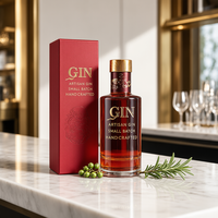 Bouteille en verre super-flint de luxe 100 ml, mini format, personnalisable, vide, pour spiritueux, liqueur, vodka, whisky, gin, échantillon, emballage cadeau, vente en gros, OEM
