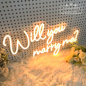 Custom Acrylic LED Wall Mount Neon <b>Sign</b> Will You Marry Me for Wedding Decoration Dropshipping Manufacturer <b>Electronic</b> <b>Sign</b> - Product Image 4