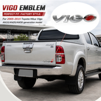 Badges, emblèmes et autocollants de carrosserie personnalisés en ABS chromé argenté 3D pour véhicules VIGO de luxe/affaires, pour Hilux Vigo 2005-2015