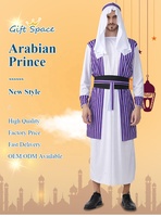 Costume de Cosplay pour Homme, Tenue de Chevalier Arabe, Robe et Ensemble de Costume de Berger Arabe du Moyen-Orient, pour Fête d'Halloween, Cadeau