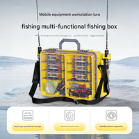 Boîte de pêche multifonctionnelle étanche 45*36*24cm, nouvelle petite valise de rangement pour accessoires, équipement de pêche portable pour lac et ruisseau