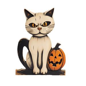 Grand fond thème citrouille pour entrée extérieure KT Board Décoration d'Halloween <span class=keywords><strong>avec</strong></span> accessoires photo Ornements Fournitures de vacances - Product Image 5