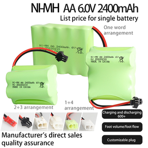 Factory Nimh <strong>6v</strong> 2400mah Rechargeable <strong>Ni-MH</strong> AA <strong>Batteries</strong> <strong>Pack</strong> for Bulldozer Remote Control Toys Boy Car Rc Car and Truck <strong>Battery</strong> - Product Image 2