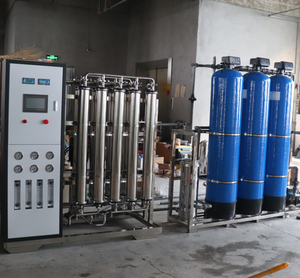 Système d'osmose inverse industriel à double étage 1000 LPH, machine de traitement de l'eau RO en acier inoxydable 304/316 - Product Image 2