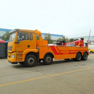 Camion de dépannage intégré Shacman 8x4 pour charges lourdes avec grue de 25 tonnes et élévateur de roues, véhicule de remorquage combiné - Product Image 5