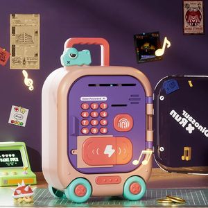 Caja de Dinero Grande 2 en 1 con Rollo Automático, Cerradura con Huella Dactilar y Contraseña, Caja Fuerte Electrónica Tipo Cajero Automático, Juguete de Simulación para Niños en Edad Preescolar - Product Image 4