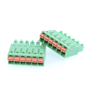 Kabel Elektronik QPL 3.81/5.00/5.08mm 2-24 Pin, Pegas Tuas Hijau, Pemasangan PCB, Kabel Smt Pcb, Terminal Pcb Jantan Betina Model Spade Tab - Product Image 5