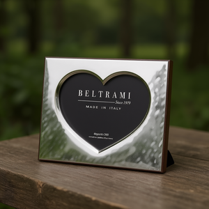 Beltrami Silver Plated Durable Photo <b>Frame</b> with 1 Color Embossing <b>Printing</b> Rectangle Wood Structure 4L Made in Italy - Product Image 3