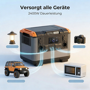 Estación de energía portátil para camping de 2000W 2400W 2000Wh LiFePO4, generador solar portátil para viajes al aire libre y picnic - Product Image 2