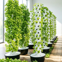 Tour de culture hydroponique durable à LED pour plantes de petite et grande taille, pour l'agriculture verticale domestique et commerciale en extérieur/intérieur