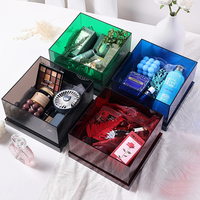 Usine puissante personnalise boîte acrylique boîte d'emballage en acrylique de couleur transparente personnalisée boîte cadeau de mariage en acrylique spécial