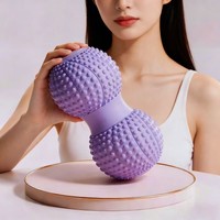 Balle de massage double en TPE en forme d'arachide, diamètre 6,5 cm, pour le soulagement des muscles des pieds, du dos, des hanches et des jambes, yoga, massage des tissus profonds et des points de déclenchement