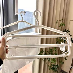 Extendable Coat Rack Standing Type For Drying Towels Bed Sheets Multi Functional Storage Home Use Rectangle Shape - Product Image 3