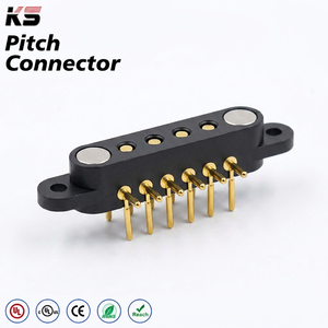 Connecteur magnétique Pogo Pin en laiton personnalisé à 2/3/4/5/7/8 broches, 2A 50A 6A, avec ressort de flexion - Product Image 1