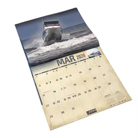 Calendrier de bureau personnalisé 2026 2027, imprimé, 12 mois, calendrier mural coloré imprimé, reliure spirale, calendrier de table