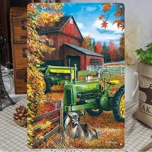 ป้ายโลหะวินเทจลายรถบรรทุกฟาร์ม ขนาด 8x12 นิ้ว สำหรับตกแต่งผนังห้องนั่งเล่นสไตล์ฟาร์มเฮาส์ ลาย <span class=keywords><strong>John</strong></span> DEERE - Product Image 2