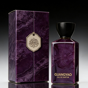 Flacon de parfum en verre à motif transfert 30ml 50ml, flacon vide avec bouchon en <span class=keywords><strong>bois</strong></span> personnalisé et logo gravé, avec boîte d'emballage - Product Image 3