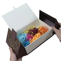 Boîte cadeau à bijoux personnalisée à double porte avec emballage en carton recyclé pour bracelet et collier