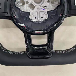 Volante Deportivo JIANSHAN de Cuero/Aluminio/Madera/Fibra de Carbono para MK7 Golf 7 <span class=keywords><strong>GTI</strong></span>/Passat/<span class=keywords><strong>Polo</strong></span>/Scirocco 2014-2018 - Product Image 3