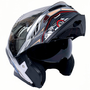 Casques de <span class=keywords><strong>moto</strong></span> modulaires unisexes YM en ABS, homologués DOT, rabattables, imperméables, personnalisés pour le motocross <span class=keywords><strong>et</strong></span> la course, pour hommes - Product Image 2