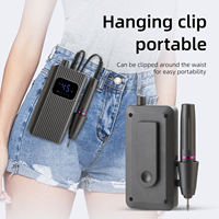 Lime à ongles électrique portable haute vitesse 45000 tr/min, perceuse à ongles rechargeable pour le retrait du gel acrylique et le polissage