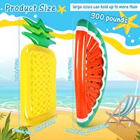 Flotteur de piscine gonflable multi-usage SUNSHINE, robuste, en forme de pastèque, radeau de natation, transat de plage, jouet de bain, tube en PVC