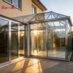 Verrière moderne à toit en verre, structure en aluminium, double vitrage transparent Low-E, verrière portable sur mesure, véranda, maison en verre - Product Image 6