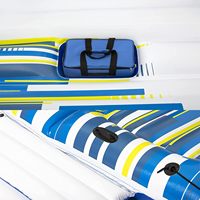 Chaises longues flottantes Ocean Lounge 12,8x9 pieds, lit flottant, ponton flottant, ponton gonflable pour bateau avec auvent