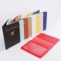 Ensemble de couverture de passeport en cuir PU avec estampage à chaud, porte-passeport et étiquette de bagage