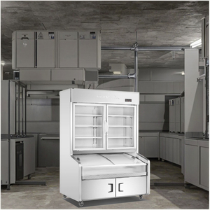 Xuecun Ba nhiệt độ hiển thị lưu trữ cửa kính làm mát bằng không khí thương mại tủ lạnh LED chiếu sáng Frost miễn phí thép không gỉ - Product Image 2