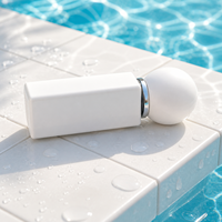 Huile à lèvres solaire SPF 50+ à marque privée, waterproof, scintillante, longue tenue, haute brillance, protection UV, hydratante, végane, blanche