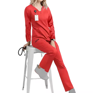 Toptan uzun kollu yeni tasarım cerrahi üniforma tıbbi hemşire güzellik salonu iş elbisesi üst pantolon kadın schemşire üniforması - Product Image 5