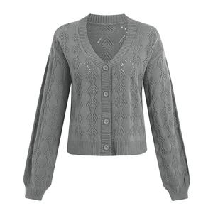 Venta al por mayor Sexy Womens Knitted Sweater Cardigan Ropa femenina Moda Sweater Para <span class=keywords><strong>Dama</strong></span> - Product Image 5