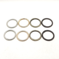 Anneau à ressort ouvert de luxe en alliage de zinc de haute qualité, anneau en O, quincaillerie pour bagages, fermoir à pression pour sac à dos et sac à main, mousqueton