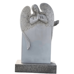 European Style Cemetery Memorial Outdoor Hand Carved Natural Marble Angel <strong>Statue</strong> Christ Tombstone Monument - Product Image 1