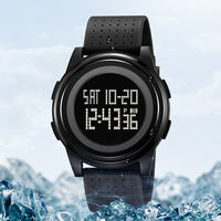 Montre-bracelet électronique à LED pour homme SKMEI 2378, compte à rebours, étanche 5ATM, numérique, simple, multifonctionnelle, montre de sport, Relojes Hombre