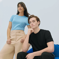 T-shirt d'été à manches courtes et col rond 100 % coton 205g, décontracté, séchage rapide, respirant, design vierge, logo personnalisé, uniforme de groupe de travail
