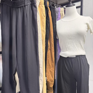 Pantalones deportivos usados al por mayor para <span class=keywords><strong>mujer</strong></span>, pacas <span class=keywords><strong>de</strong></span> <span class=keywords><strong>ropa</strong></span> usada, diseño holgado, pierna recta, cintura elástica, transpirables para fitness <span class=keywords><strong>y</strong></span> deportes. - Product Image 4