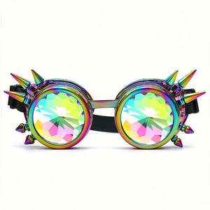 Gafas Steampunk Personalizadas con Logotipo, Gafas de Moda Unisex Retro Steampunk para Cosplay, Gafas Punk Coloridas, Gafas Caleidoscopio - Product Image 5